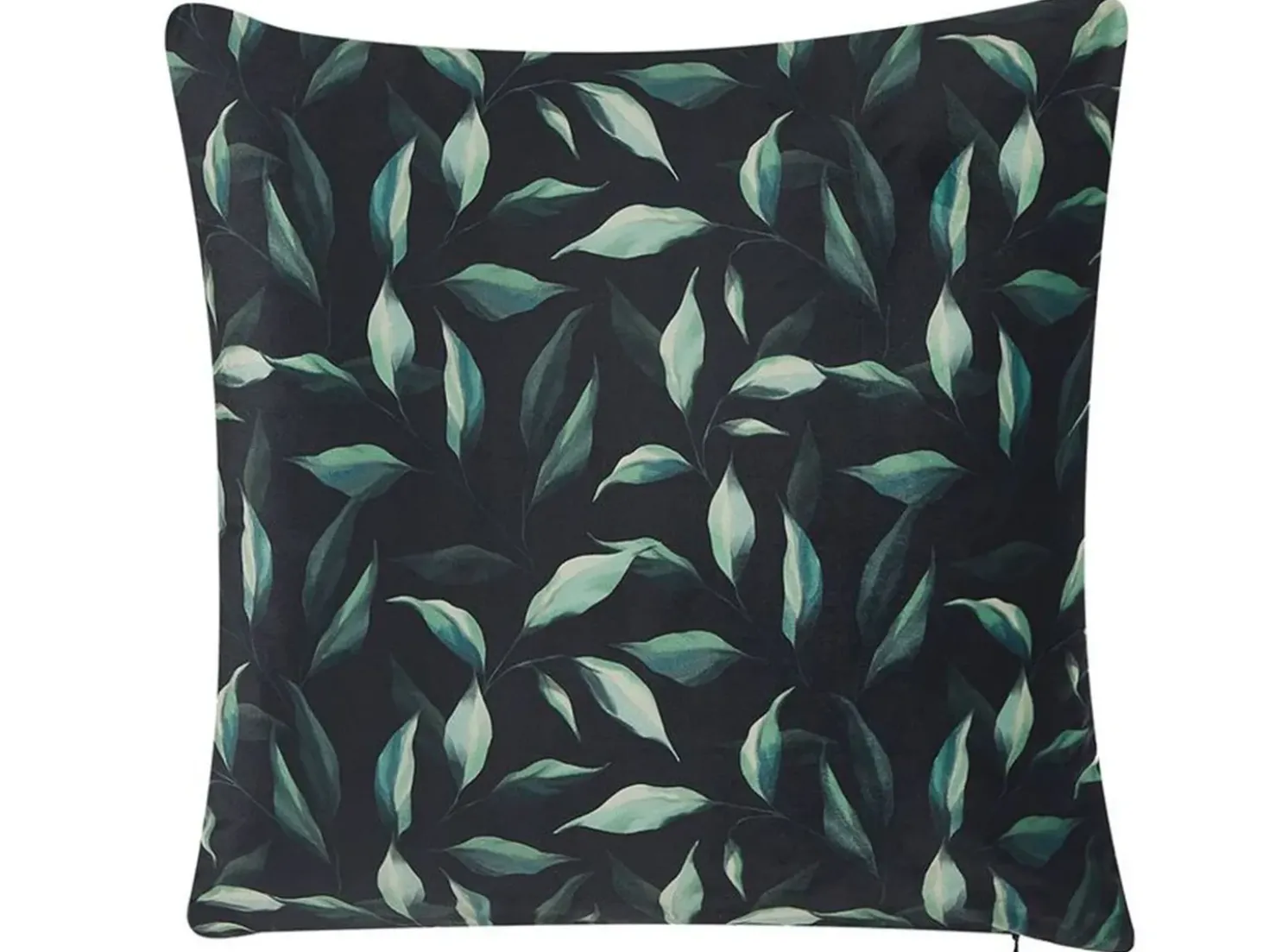 Set di 2 cuscini TOADFLAX Velluto 45 x 45 cm Verde Nero Trama di piante