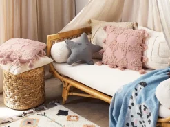 Set di 2 cuscini TORENIA Cotone 45 x 45 cm Rosa Trama geometrica