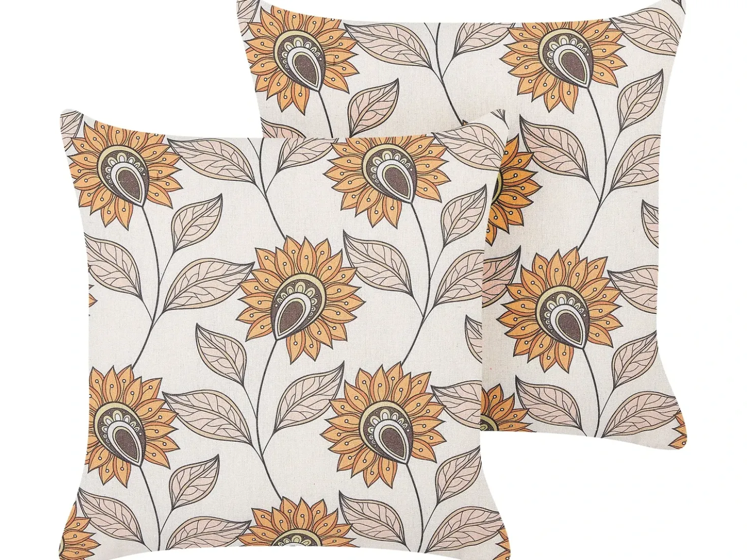 Set di 2 cuscini TUBEROSE 45 x 45 cm Multicolore Trama floreale