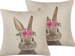 Set di 2 cuscini TULIPA 45 x 45 cm Tortora