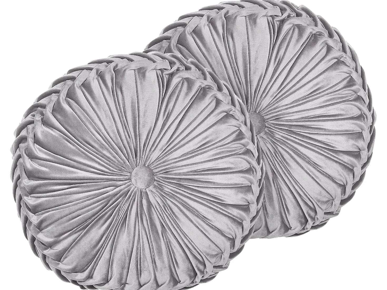 Set di 2 cuscini UDALA Velluto 40 x 40 cm Grigio Tinta unita