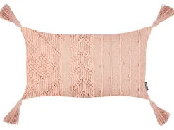 Set di 2 cuscini VALVARIA Cotone 30 x 50 cm Rosa pesca Trama Chevron