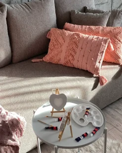 Set di 2 cuscini VALVARIA Cotone 30 x 50 cm Rosa pesca Trama Chevron