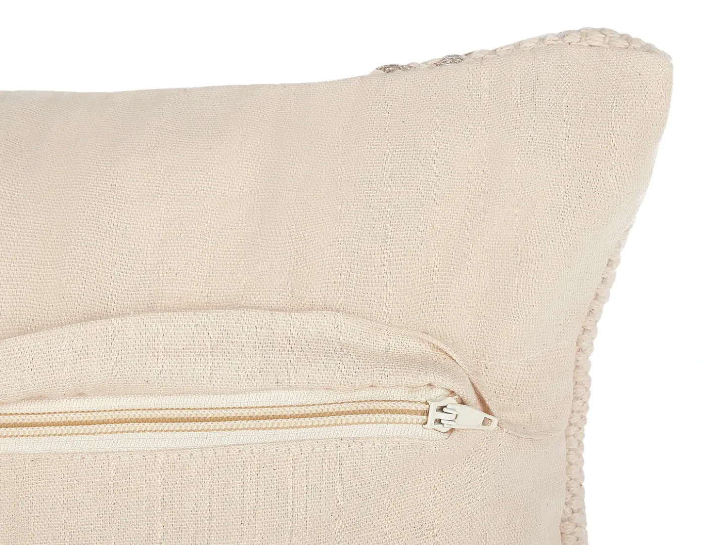 Set di 2 cuscini VAYALI Cotone 45 x 45 cm Beige A strisce