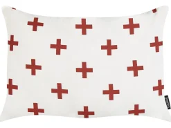 Set di 2 cuscini VELLEIA Cotone 50 x 35 cm Bianco Trama geometrica
