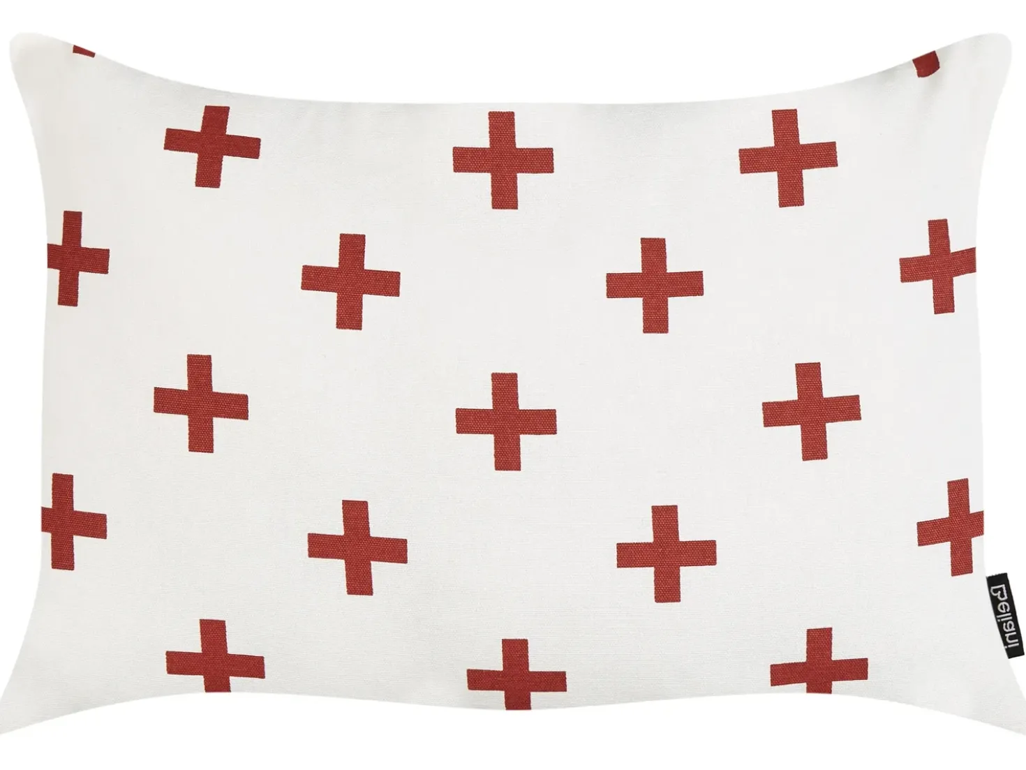 Set di 2 cuscini VELLEIA Cotone 50 x 35 cm Bianco Trama geometrica