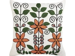 Set di 2 cuscini VELLORE Cotone 50 x 50 cm Multicolore Trama floreale
