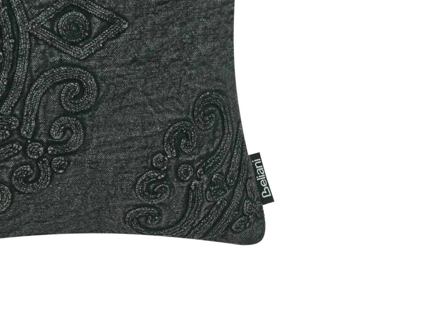 Set di 2 cuscini VELOOR Cotone 30 x 50 cm Grigio scuro Trama orientale