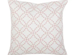 Set di 2 cuscini VERBENA Cotone 45 x 45 cm Rosa Trama geometrica