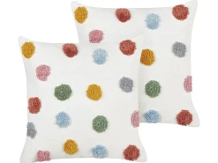 Set di 2 cuscini WALLFLOWER Cotone 45 x 45 cm Bianco