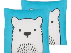 Set di 2 cuscini WARANASI Cotone 45 x 45 cm Blu