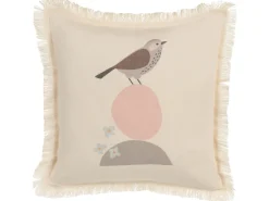 Set di 2 cuscini WATTLE 60 x 60 cm Beige chiaro Trama animale
