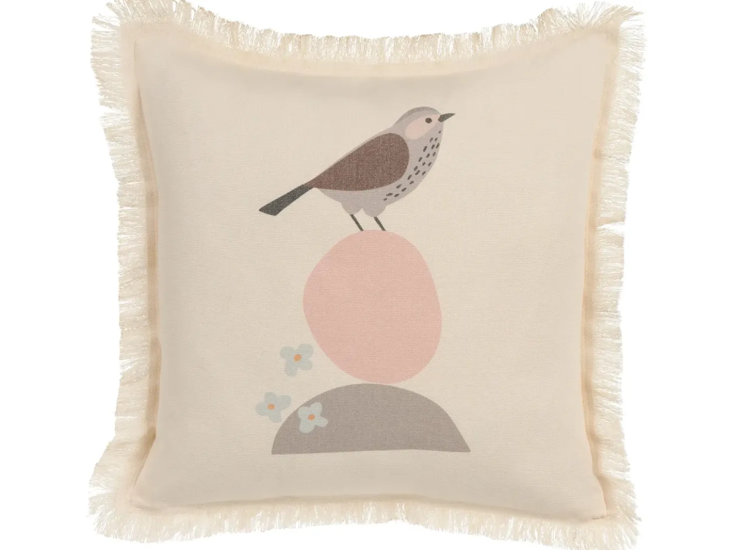 Set di 2 cuscini WATTLE 60 x 60 cm Beige chiaro Trama animale