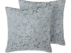 Set di 2 cuscini WISTERIA 45 x 45 cm Grigio chiaro Tinta unita