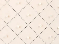 Set di 2 cuscini YARROW Velluto 45 x 45 cm Beige Trama geometrica
