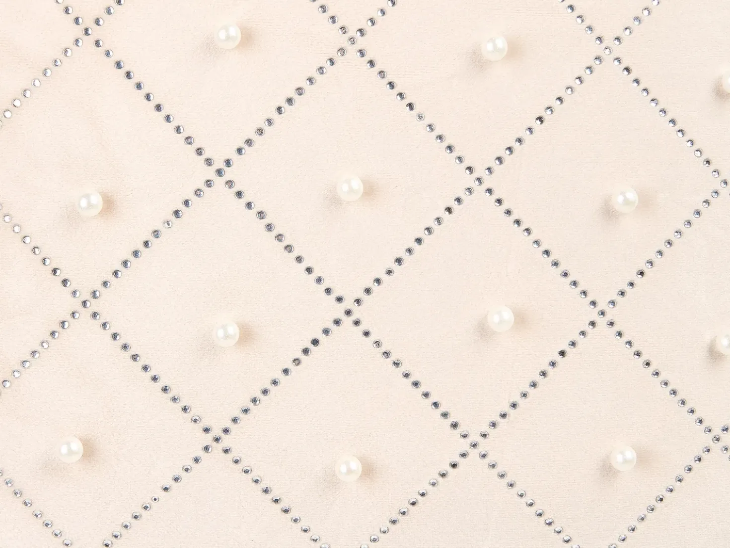 Set di 2 cuscini YARROW Velluto 45 x 45 cm Beige Trama geometrica