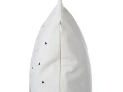 Set di 2 cuscini YASMIN Cotone 45 x 45 cm Bianco Oro Nero Trama di piante