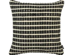 Set di 2 cuscini YONCALI Cotone 45 x 45 cm Nero Trama a scacchi