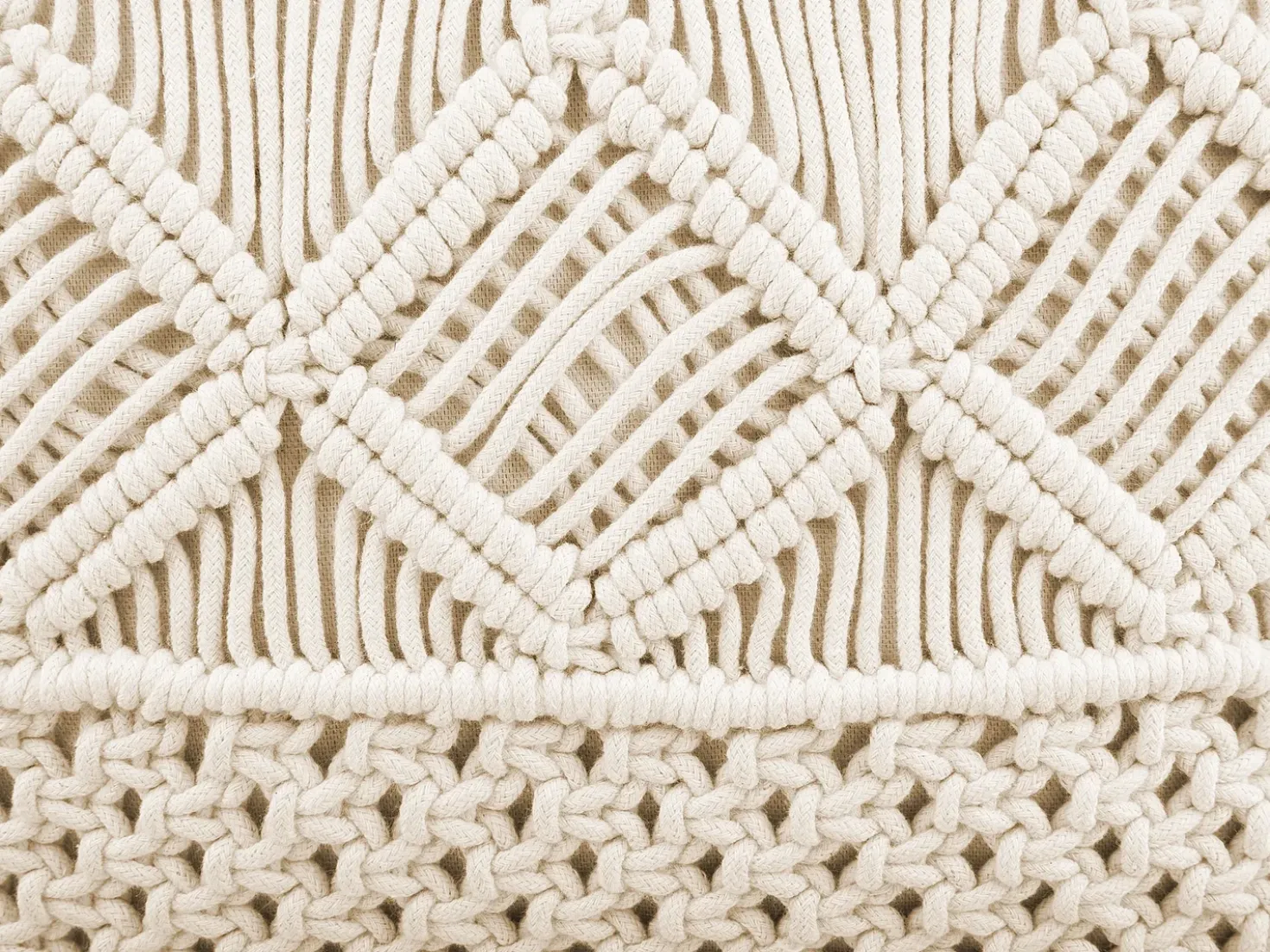 Set di 2 cuscini YORTAN Cotone 45 x 45 cm Beige chiaro Trama geometrica