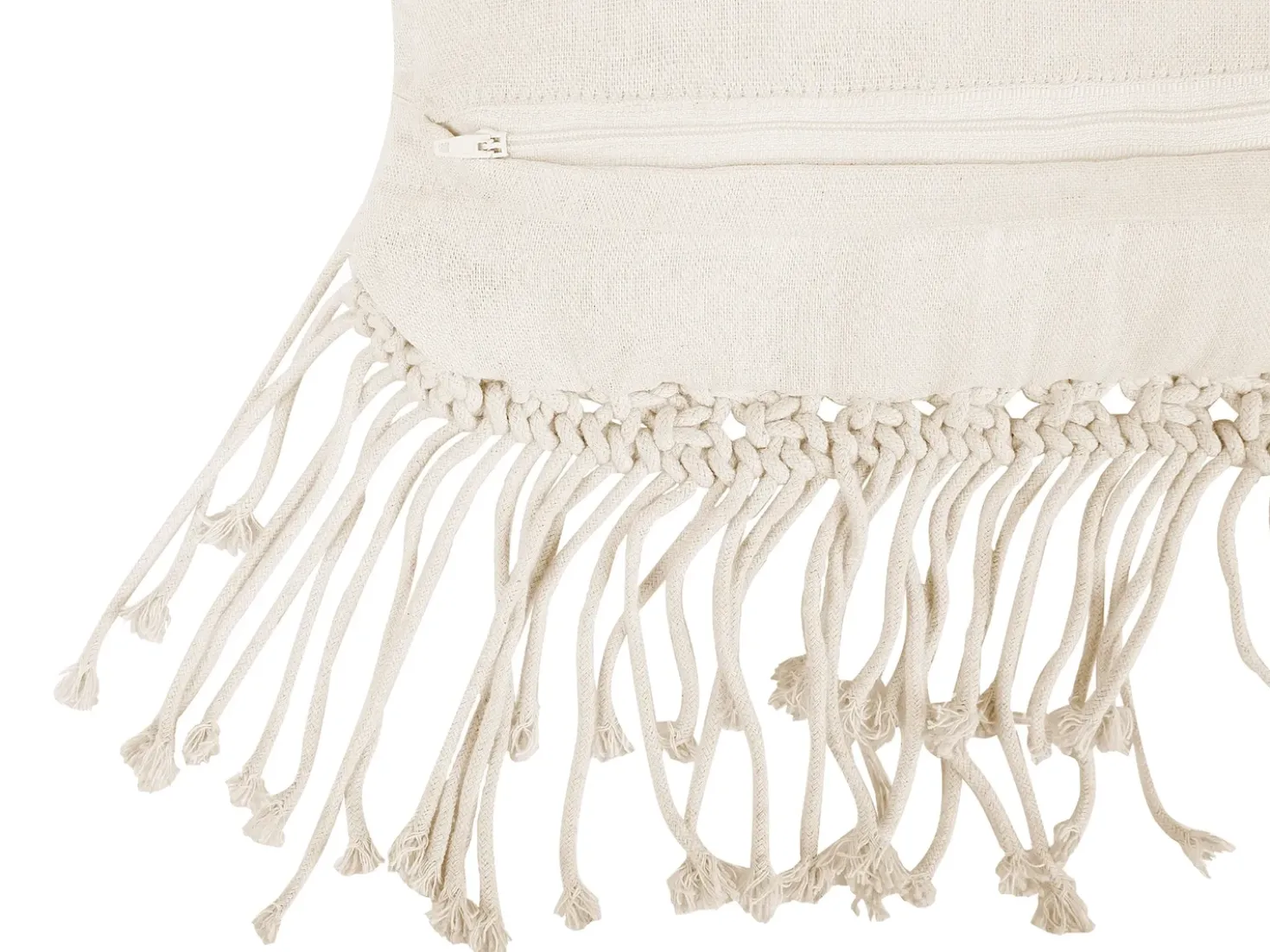 Set di 2 cuscini YORTAN Cotone 45 x 45 cm Beige chiaro Trama geometrica