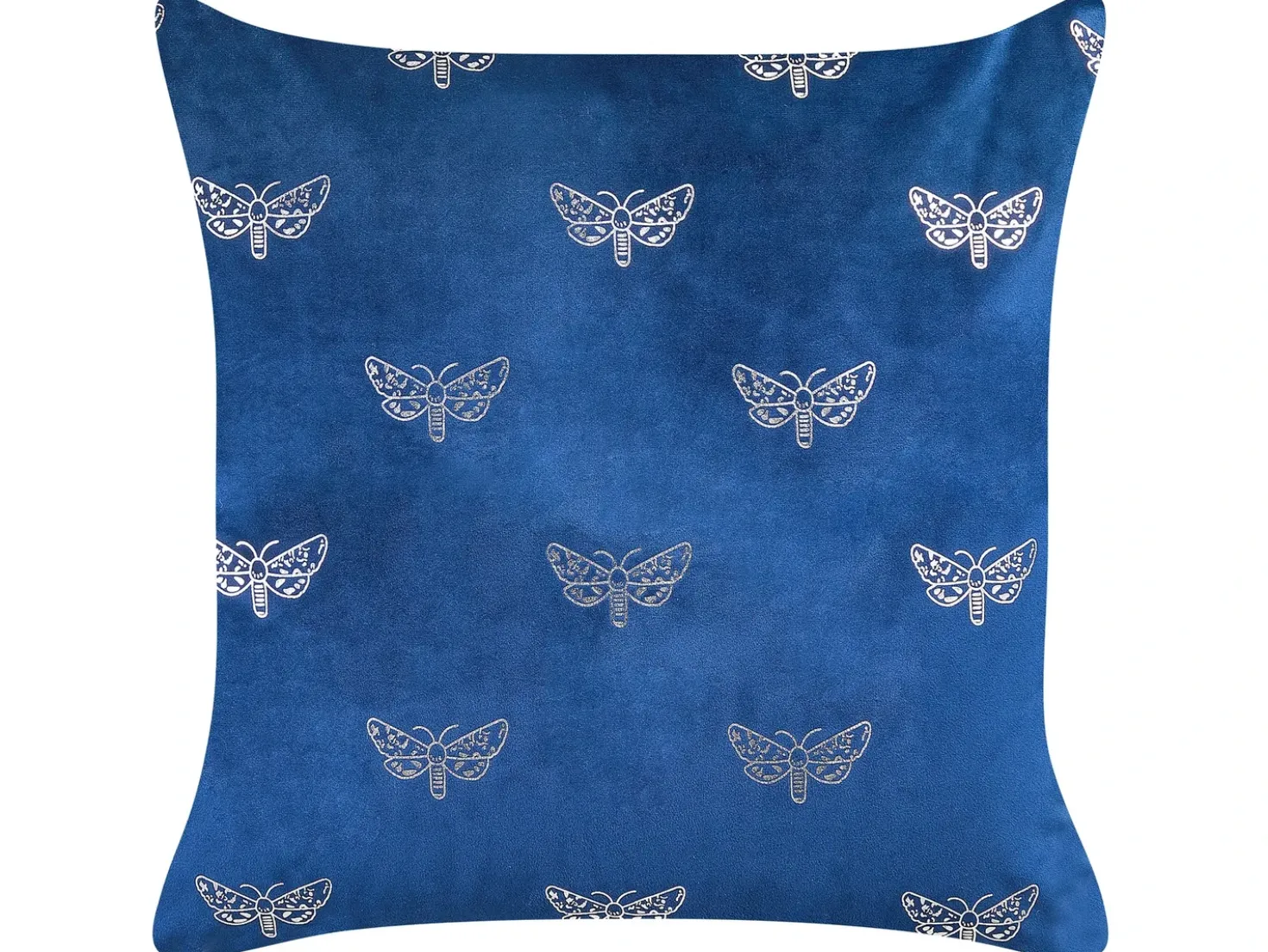 Set di 2 cuscini YUZURI Velluto 45 x 45 cm Blu marino Trama animale