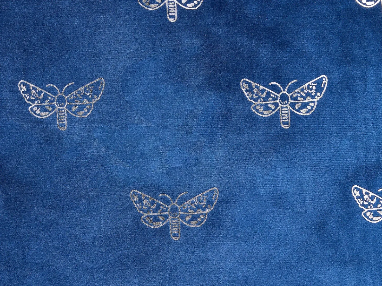 Set di 2 cuscini YUZURI Velluto 45 x 45 cm Blu marino Trama animale