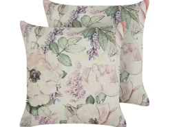 Set di 2 cuscini ZAHRIYE 45 x 45 cm Viola Trama floreale