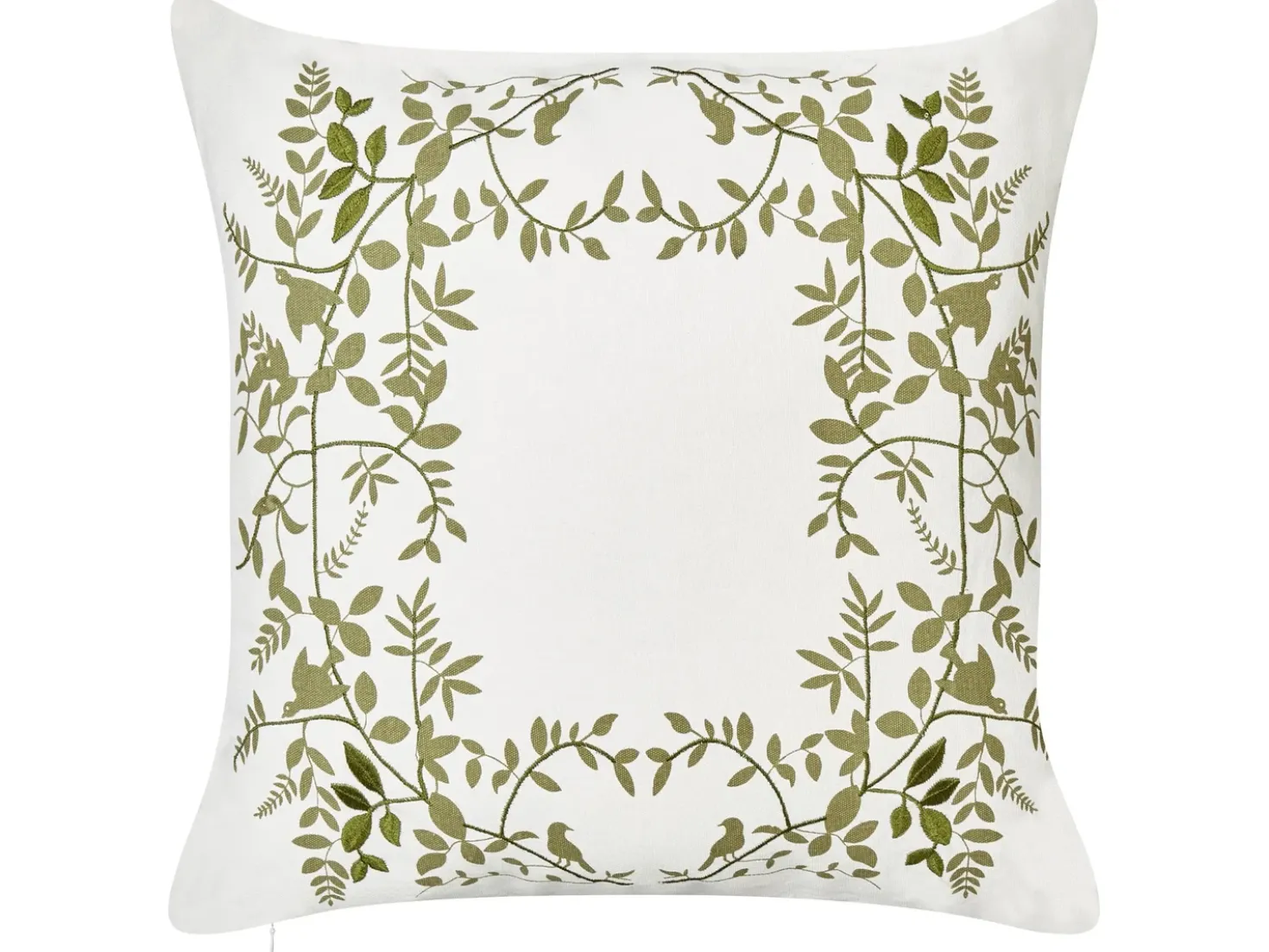 Set di 2 cuscini ZALEYA Cotone 45 x 45 cm Bianco Trama floreale