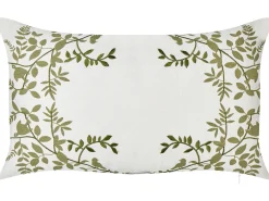 Set di 2 cuscini ZALEYA Cotone 30 x 50 cm Bianco Trama floreale