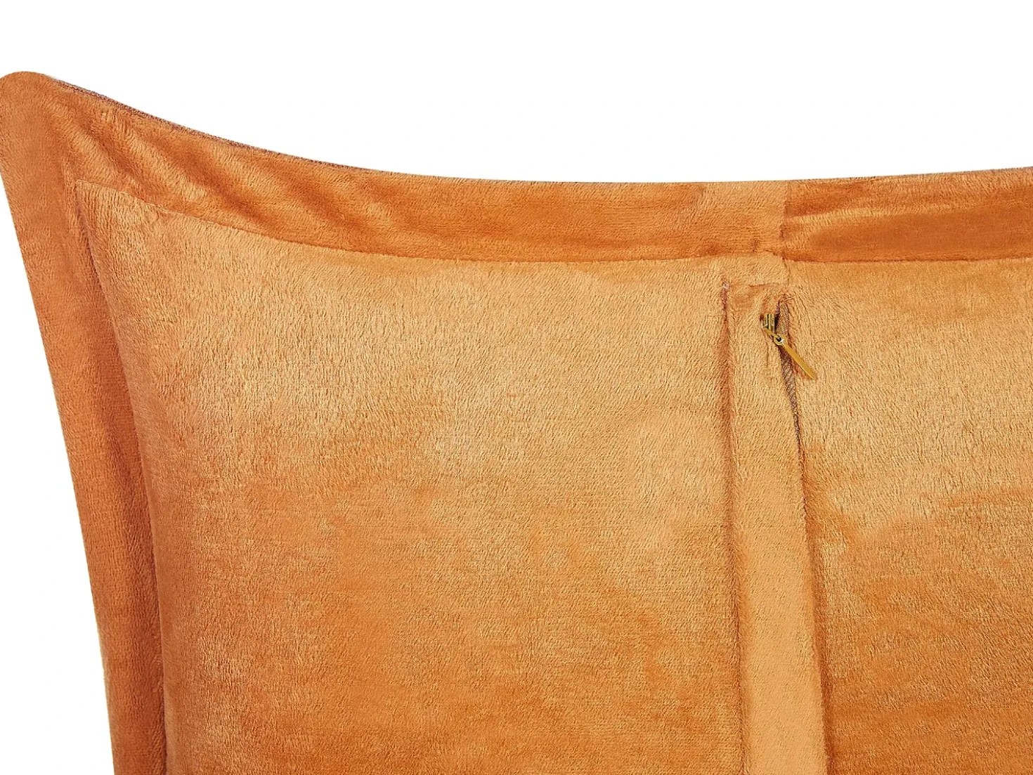 Set di 2 cuscini ZINNIA Velluto a coste 43 x 43 cm Arancione Tinta unita