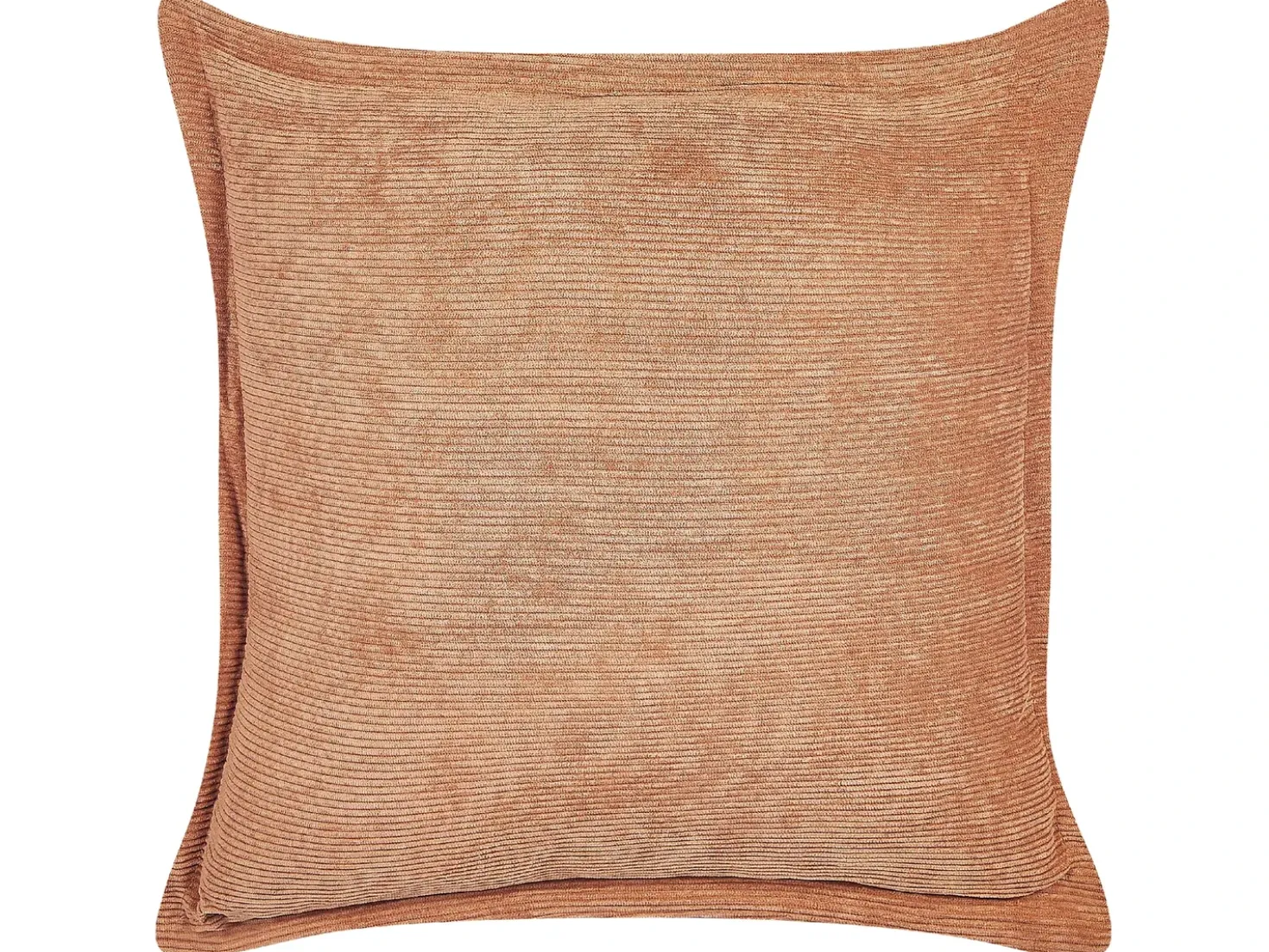 Set di 2 cuscini ZINNIA Velluto a coste 43 x 43 cm Arancione Tinta unita