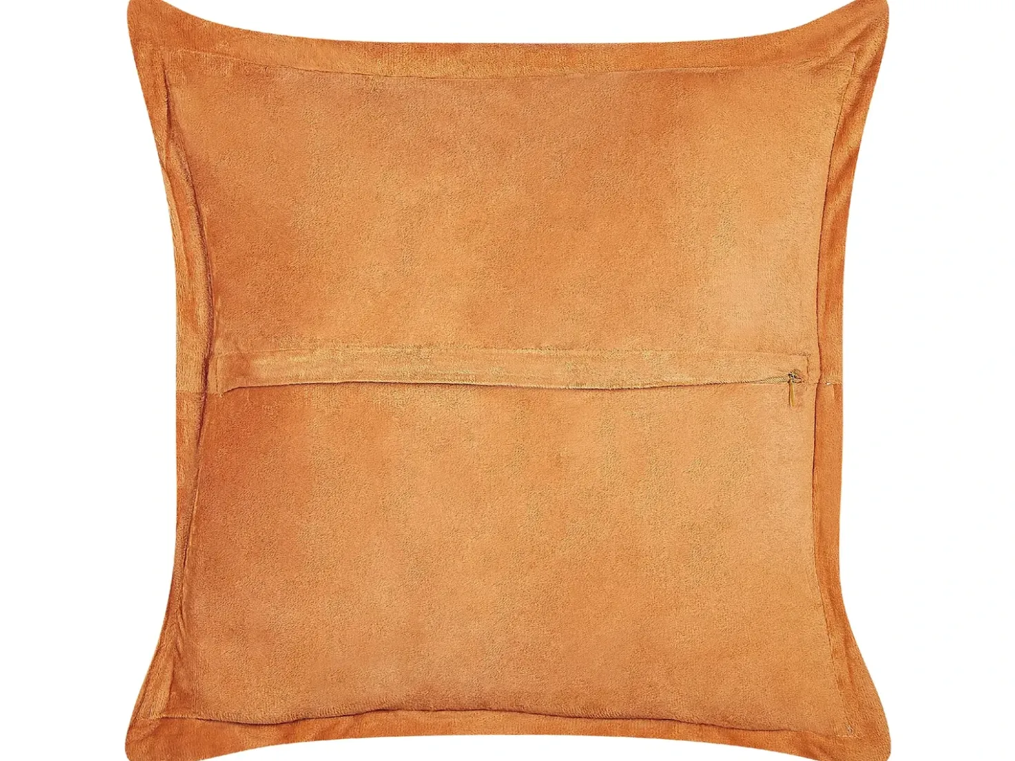 Set di 2 cuscini ZINNIA Velluto a coste 43 x 43 cm Arancione Tinta unita