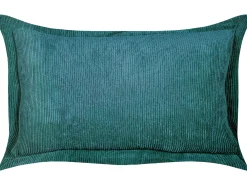 Set di 2 cuscini ZINNIA Velluto a coste 47 x 27 cm Foglia di tè Tinta unita