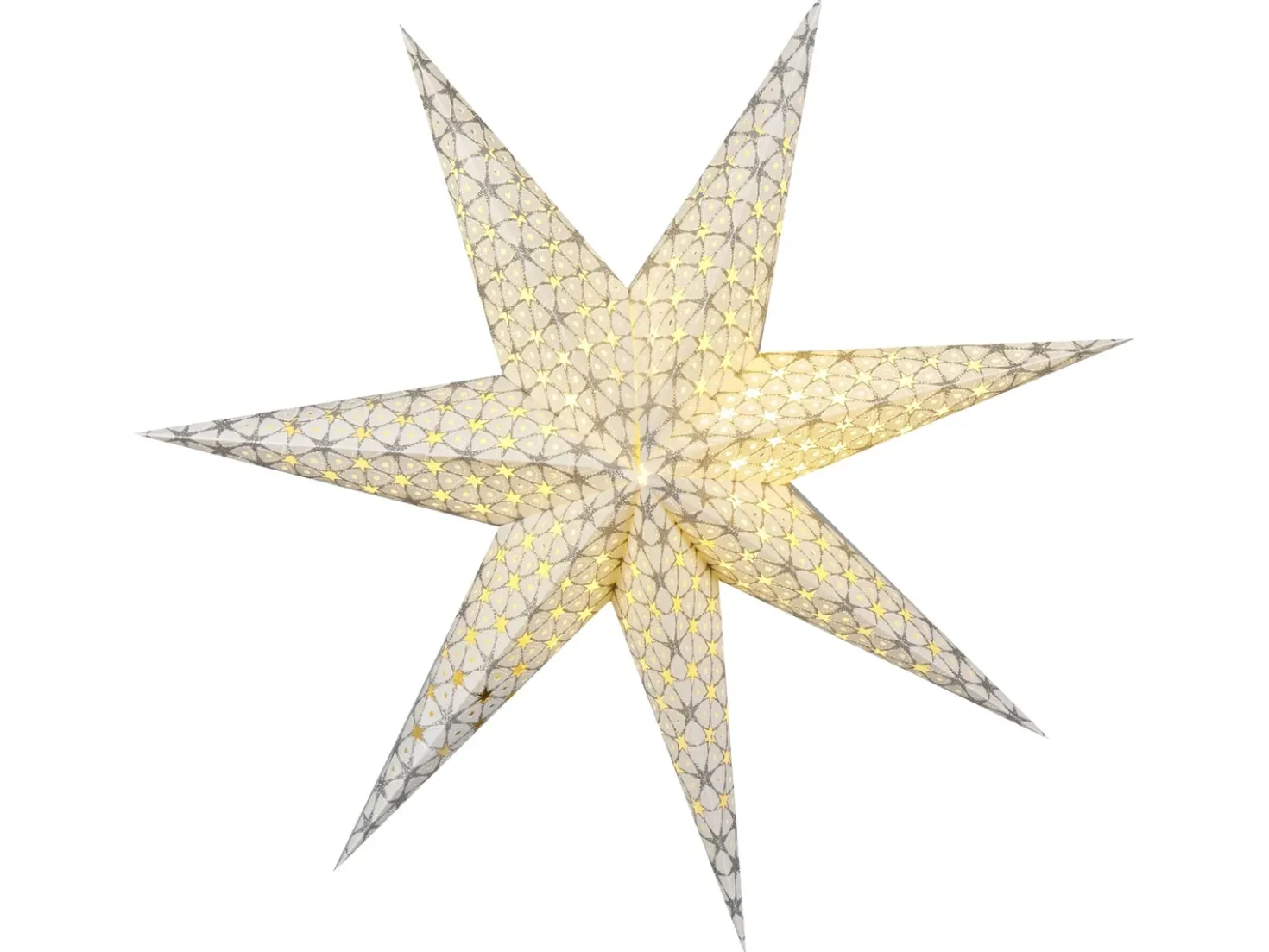 Set di 4 decorazioni da appendere LED TRISUL Stella 60 cm Multicolore