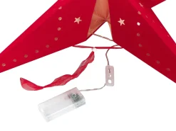 Set di 2 decorazioni da appendere LED MOTTI Stella 60 cm Rosso