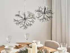 Set di 2 decorazioni da appendere LED RACKSTA Vischio 30/25 cm Nero
