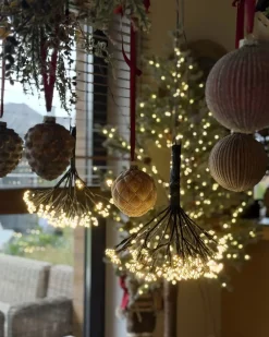 Set di 2 decorazioni da appendere LED RACKSTA Vischio 30/25 cm Nero