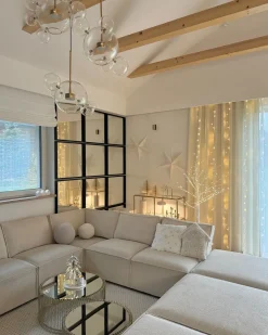 Set di 2 decorazioni da appendere LED MOTTI Stella 45 cm Bianco