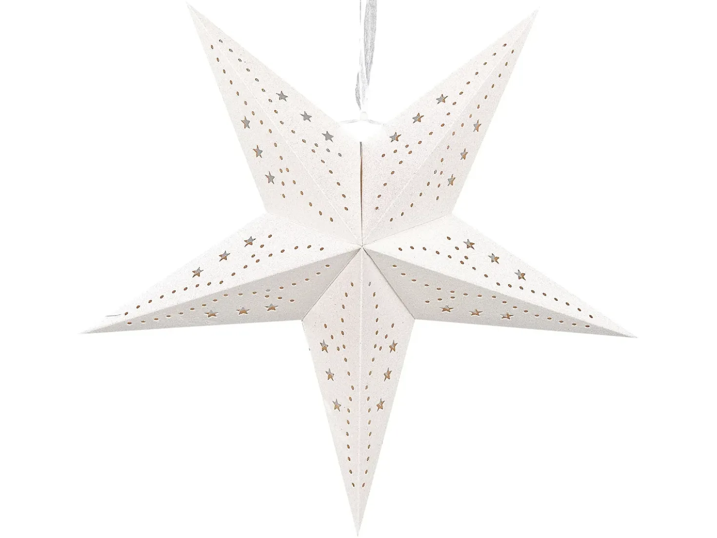 Set di 2 decorazioni da appendere LED MOTTI Stella 45 cm Bianco