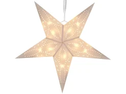 Set di 2 decorazioni da appendere LED MOTTI Stella 45 cm Bianco
