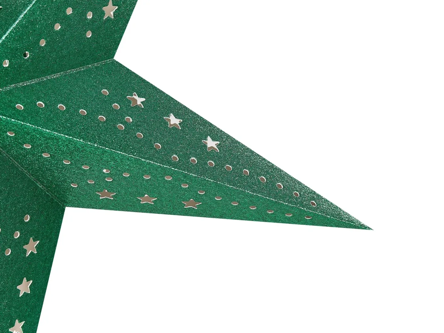 Set di 2 decorazioni da appendere LED MOTTI Stella 45 cm Verde smeraldo
