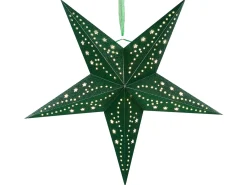Set di 2 decorazioni da appendere LED MOTTI Stella 45 cm Verde smeraldo