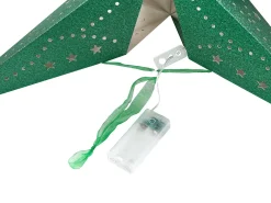 Set di 2 decorazioni da appendere LED MOTTI Stella 45 cm Verde smeraldo