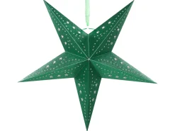 Set di 2 decorazioni da appendere LED MOTTI Stella 45 cm Verde smeraldo