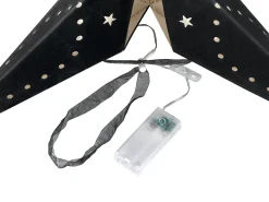 Set di 2 decorazioni da appendere LED MOTTI Stella 60 cm Nero