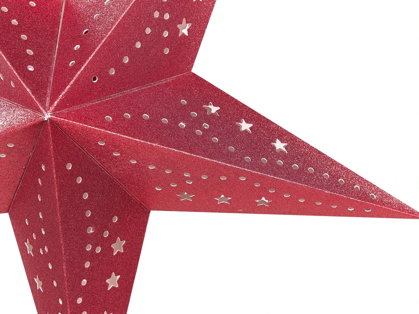 Set di 2 decorazioni da appendere LED MOTTI Stella 45 cm Rosso