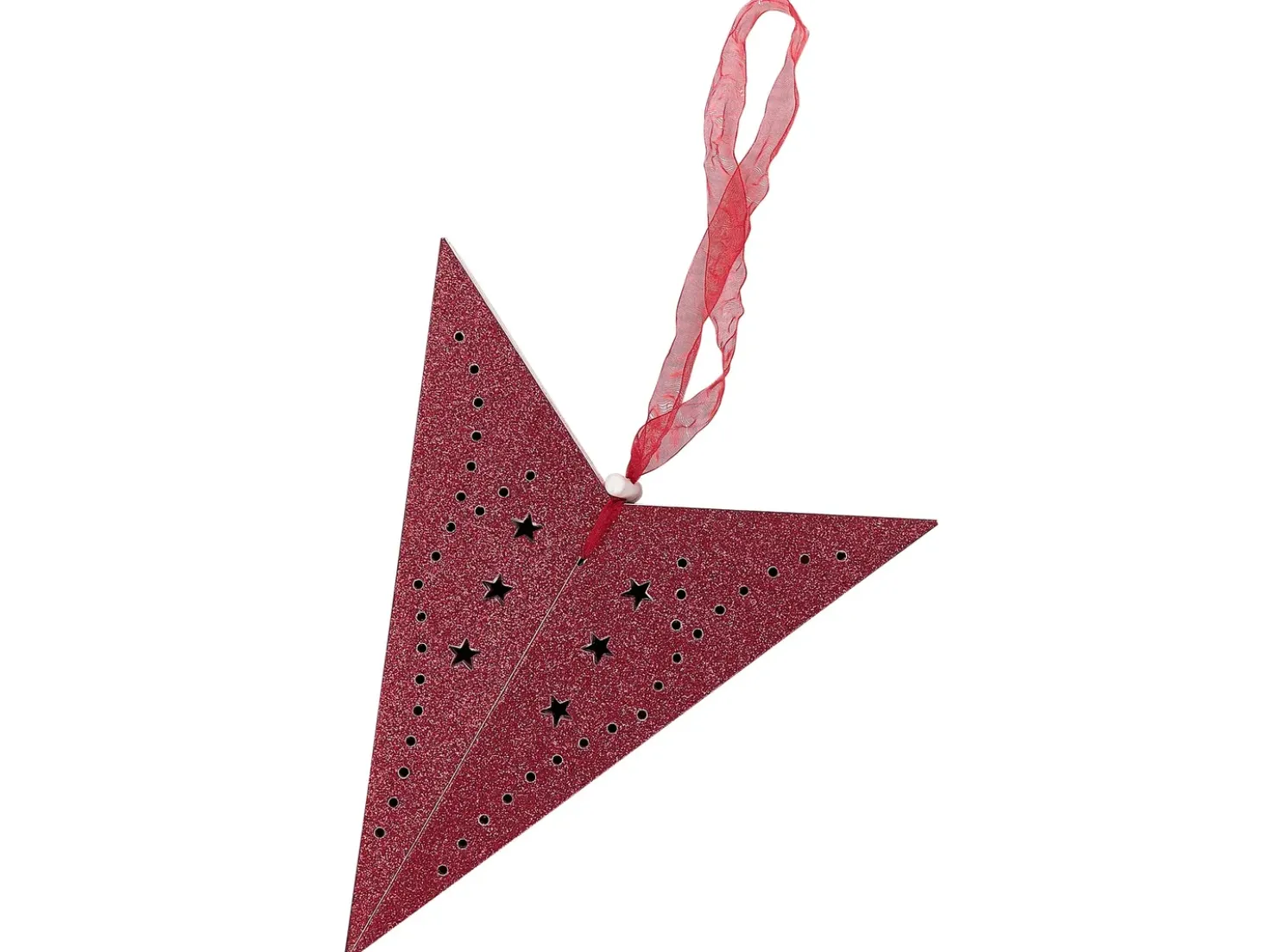 Set di 2 decorazioni da appendere LED MOTTI Stella 45 cm Rosso