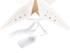 Set di 2 decorazioni da appendere LED MOTTI Stella 60 cm Bianco
