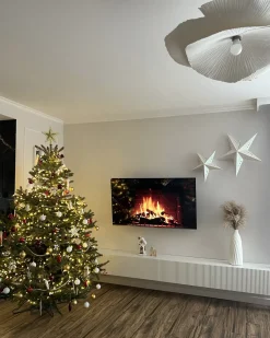 Set di 2 decorazioni da appendere LED MOTTI Stella 60 cm Bianco