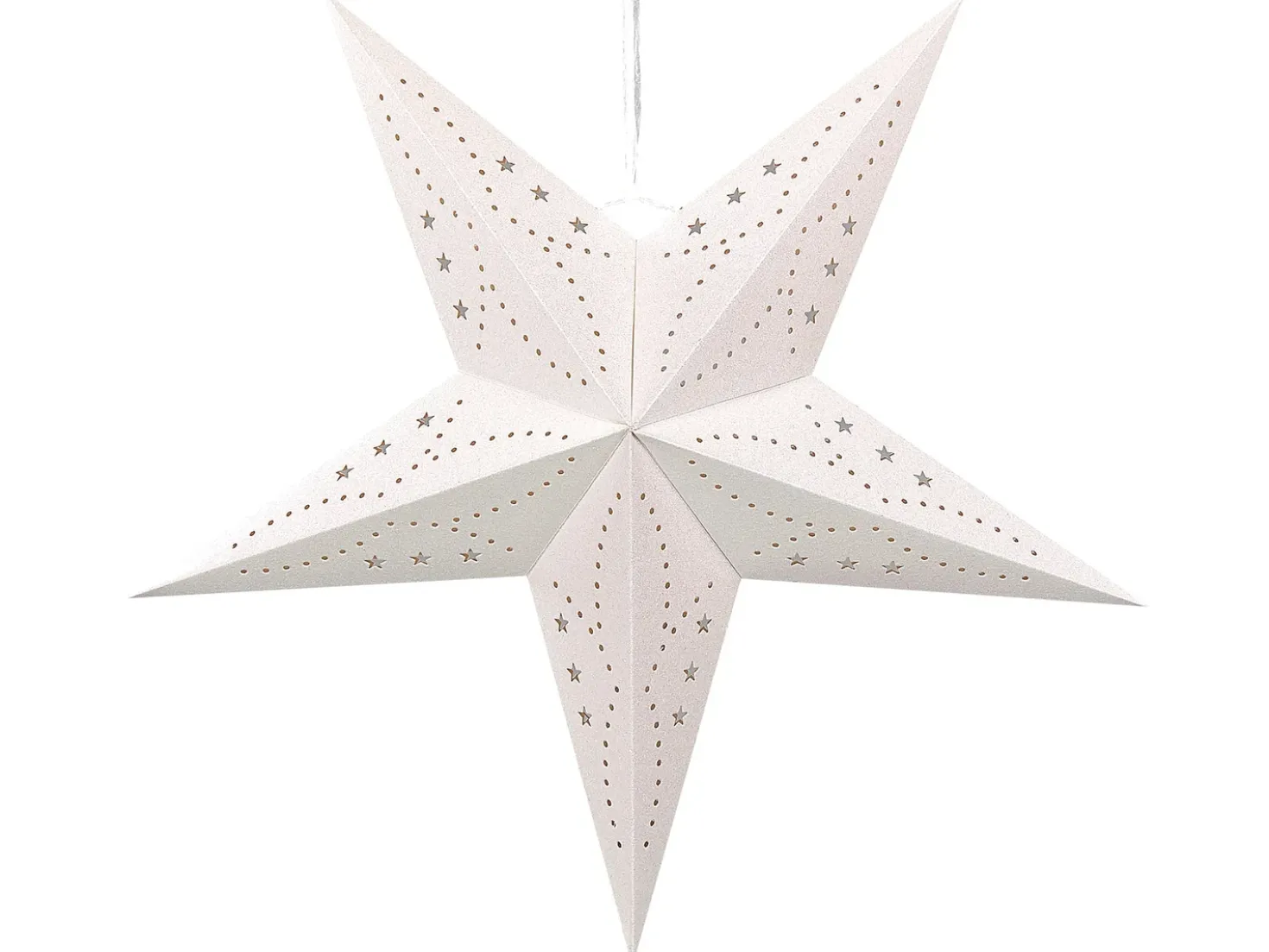 Set di 2 decorazioni da appendere LED MOTTI Stella 60 cm Bianco